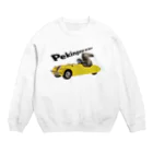 犬グッズの店しえるぶるーのレーシングカーに乗ったペキニーズ　フォーン Crew Neck Sweatshirt