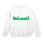 牛乳だいすき！の牧場の風景シリーズ Crew Neck Sweatshirt