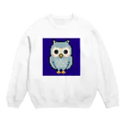 chicodeza by suzuriのフクロウのドット絵 Crew Neck Sweatshirt