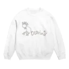 兎猫庵のオカリナを吹くココペリロゴ入り Crew Neck Sweatshirt