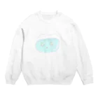 uuUo_oUのたぷたぷもふもふのしろいの Crew Neck Sweatshirt