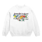 ねこぬりえの12月を待つクリスマスねこ Crew Neck Sweatshirt