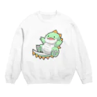 社畜ドラゴンのうれしいしゃちどら Crew Neck Sweatshirt