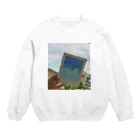 キャンバスアート_ショップの青空と蒼空と Crew Neck Sweatshirt