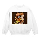 オペラの和菓子+2（文字有り） Crew Neck Sweatshirt