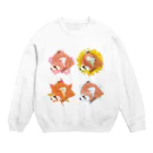 きゃべつ日和の四季とレッサーパンダ白 Crew Neck Sweatshirt