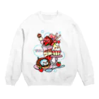 Cody the LovebirdのChubby Bird インコ　スウィーツ　Cody the Lovebird　コザクラインコ　オカメインコ Crew Neck Sweatshirt