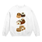 フォーヴァのスイーツタイム－クグロフ・ブッシュドノエル・バームクーヘン－sweets time－スイーツタイム－ Crew Neck Sweatshirt