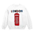 ぽっぷんすたんぷ -POP’N STAMP-のロンドン電話ボックス Crew Neck Sweatshirt