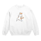 なでしこ@デザインののんびりねこ Crew Neck Sweatshirt