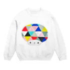 Makoto  Oguraのカラフルお顔 Crew Neck Sweatshirt