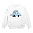 ぺろぺろぺろぺろ【せいこせんせい】の柴犬　in car Crew Neck Sweatshirt