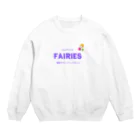 鳥取チアリーディングチーム　フェアリーズのフェアリーズ　ロゴ白紫 Crew Neck Sweatshirt