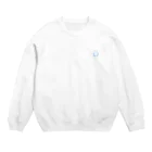 SIRO%(しろぱーせんと)のSIROPANDAワンポイント（Blue） Crew Neck Sweatshirt