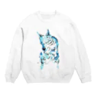 made blueのWatercolor wolf Crew Neck Sweatshirt