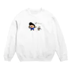 momino studio SHOPのパザピザプザペザポザ。。 Crew Neck Sweatshirt