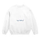 Rey｜れいのUMI青色 Crew Neck Sweatshirt