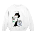 ほっかむねこ屋（アトリエほっかむ）のお買い物ねこ Crew Neck Sweatshirt