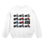 バイクは楽しいの日本刀いろいろ （前プリントVer） Crew Neck Sweatshirt