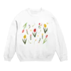 ameame1717のふんわり花柄 大 Crew Neck Sweatshirt