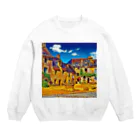 GALLERY misutawoのフランス ロクロナンの街角 Crew Neck Sweatshirt