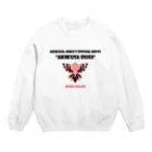 アキクサ文鳥マーケット 〜アキクサインコと文鳥推しの店〜の【ローズ】黒文字版SDアキクサ扇 Crew Neck Sweatshirt