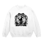 Cɐkeccooのカレッジ風★不思議の国のアリス★ホワイトラビット‐黒 Crew Neck Sweatshirt