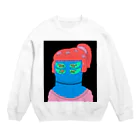 soedananaのもみあげ女 Crew Neck Sweatshirt