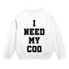ゴンのI NEED MY COO（黒） Crew Neck Sweatshirt