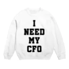 ゴンのI NEED MY CFO（黒） Crew Neck Sweatshirt