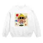 かさぎたすくのディフォルメあしゅら。夏バージョン。 Crew Neck Sweatshirt