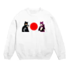 爆弾小僧の黒頭巾＆紫頭巾 Crew Neck Sweatshirt