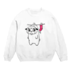 ともたろはんこのお洗濯パグ Crew Neck Sweatshirt