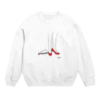 canvasのハイヒールとワイン瓶 Crew Neck Sweatshirt