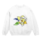 フルツの6/30 誕生花「クチナシ」 Crew Neck Sweatshirt