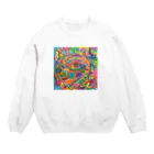 ART IS WELLのsunshine rainbow Crew Neck Sweatshirt