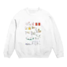 店のカラフル棒人間 Crew Neck Sweatshirt