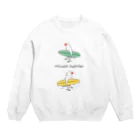 もしもしこちら文鳥の水浴びサーフィン Crew Neck Sweatshirt