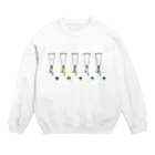 もしもしこちら文鳥のチューブタイプのインコ Crew Neck Sweatshirt