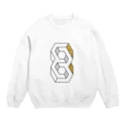 D-MALIBUの幾何学的錯視デザインにアニマル柄を添えて Crew Neck Sweatshirt