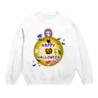 A33のハロウィン　魔女のwitchanとなかまたち Crew Neck Sweatshirt