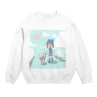 オポッサムのお店やさんの夏のお散歩 Crew Neck Sweatshirt