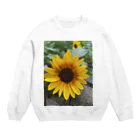 ま〜ぶる　ま〜ぶるのちょっぴり　まぶしい　ひまわり Crew Neck Sweatshirt