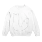 IWAOTHIのお店のキツネの日向ぼっこ Crew Neck Sweatshirt