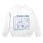 CHICHIZŌのSusanoo's item (青×水) Crew Neck Sweatshirt