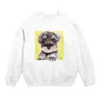 みるきち【ペットイラストアーティスト】のお手するシュナウザー① Crew Neck Sweatshirt