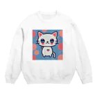 A31eの狛猫のミケ「はーとびーと」 Crew Neck Sweatshirt