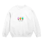 ＊花なまこ＊のアイスな花なまこ Crew Neck Sweatshirt