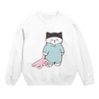 ふわにゃんshopのおねむ スウェット(白) Crew Neck Sweatshirt