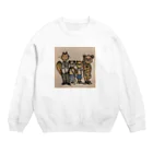 tanu-tanumiのなかよしのよにん。 Crew Neck Sweatshirt